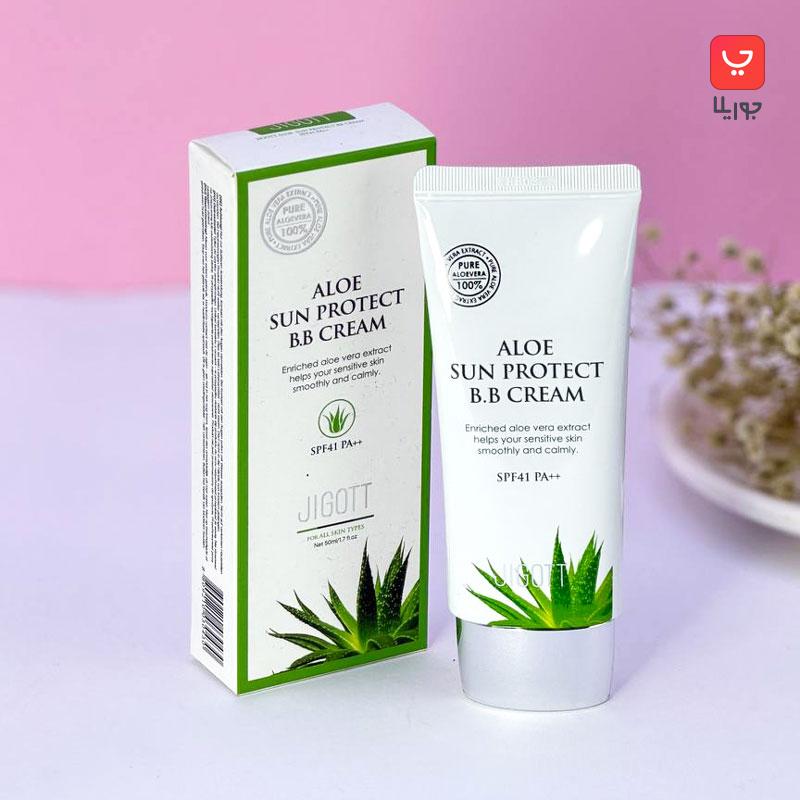 بی بی کرم ضد آفتاب آلوئه ورا Aloe Vera جیگوت Jigott اصلی ساخت کره